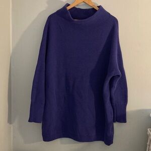 Free People Deep Purple Cowl Neck Sweater